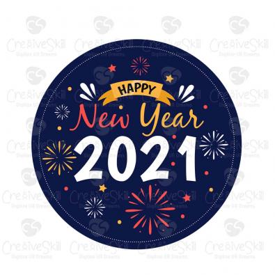 Happy New Year 2021 Vector Graphics  Cre8iveSkill