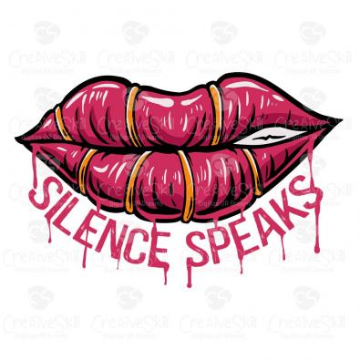 Silence Speaks | Vector Illustration | Cre8iveSkill