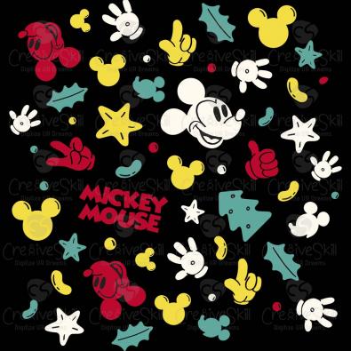 Mickey Mouse Pattern  Vector Graphics  Cre8iveSkill