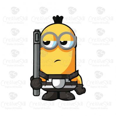 Jailer Minion  Cartoon vector art Graphics  Cre8iveSkill