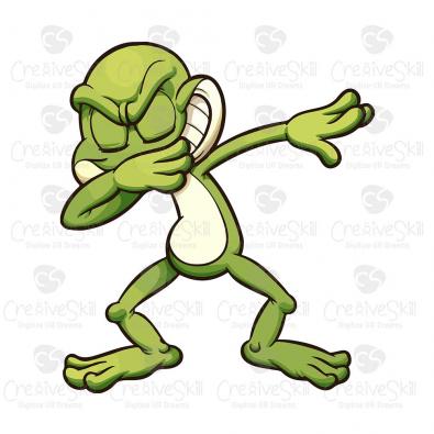 Frog Posing  Vector Cartoon art Graphics  Cre8iveSkill