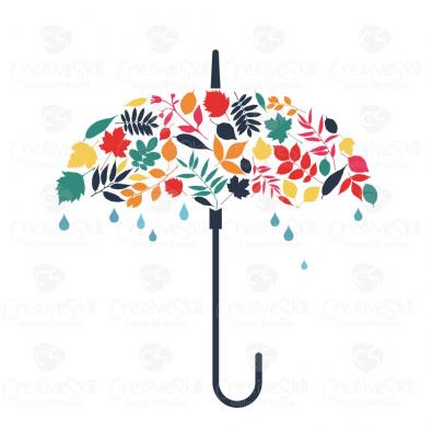 Nature Umbrella | Vector Illustration | Cre8iveSkill