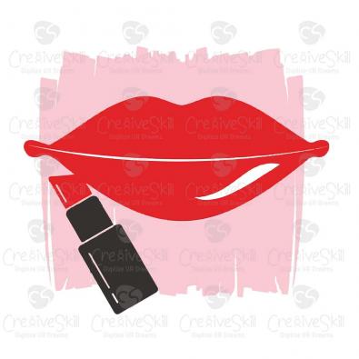 Lipstick Vector Art Design - Cre8iveSkill