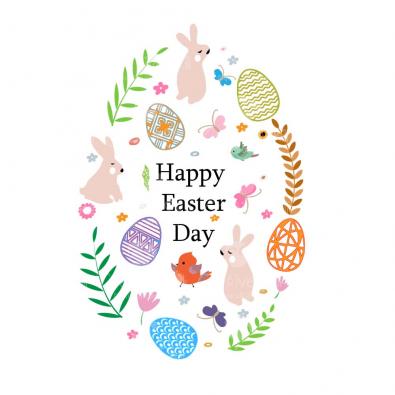 Happy Easter Day Vector Graphics Design  Cre8iveSkill