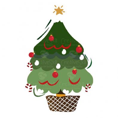 Christmas Cuddles Tree | Christmas Vector Graphic | Cre8iveSkill
