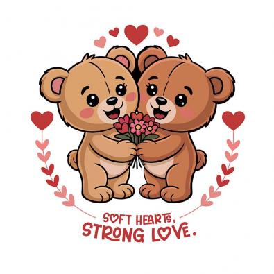 Bear Love Valentine Vector Design - Cre8iveskill