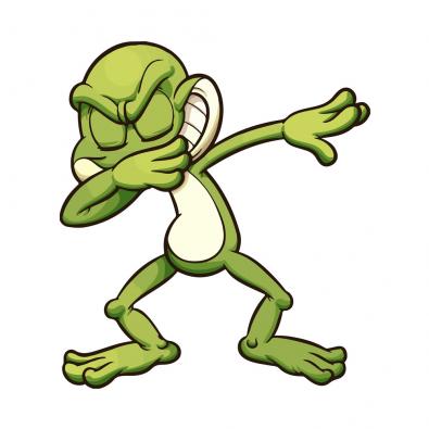 Frog Posing Vector Graphic-Cre8iveskill
