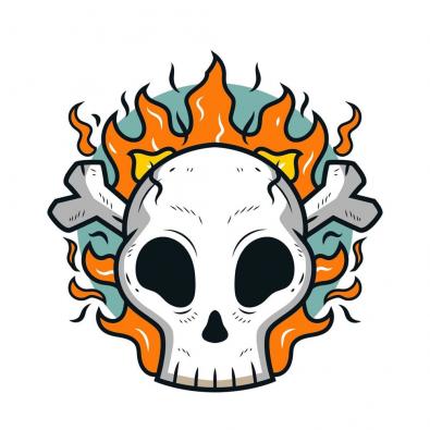 Skull In Fire