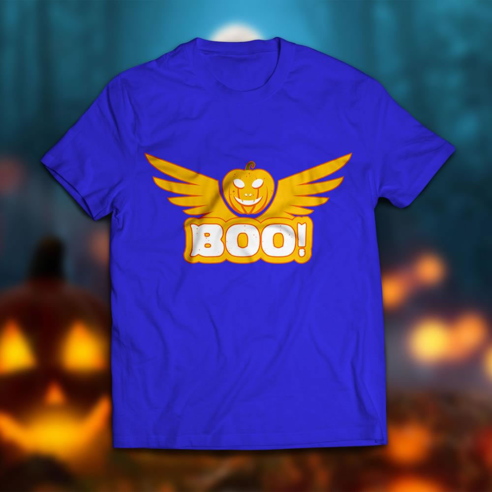 boo vector scary halloween pumpkin shirt