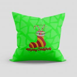 Digitized Christmas Socks Pillow Mockup