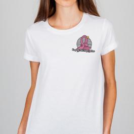 Breast Cancer Awareness Embroidery Design T-shirt