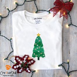 Vector Graphic Glittery Christmas T-shirt Mock Up