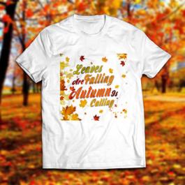 Autumn Vector Art T-shirt Mock Up