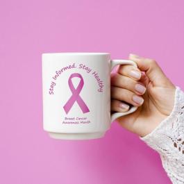 Pink Ribbon Vector Mock Up