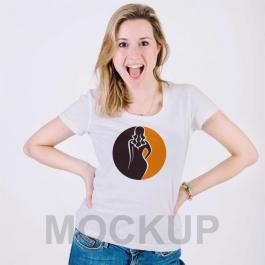 Women Curve Vector T-shirt