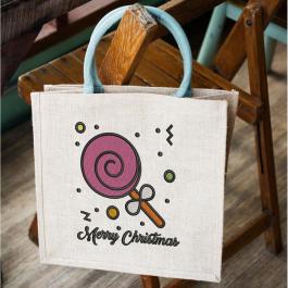 Embroiderized Lollypop Christmas Design