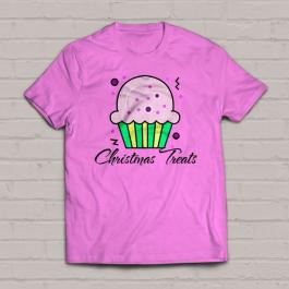 Christmas cupcake t-shirt  vector graphic