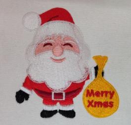 Merry Christmas Santa Digitized  Embroidery Design