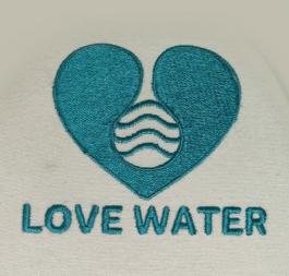 Save Water Embroidery Design