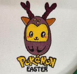 Pokemon Easter Embroidery Design