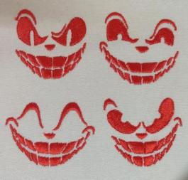 Furious Face Embroidery Design