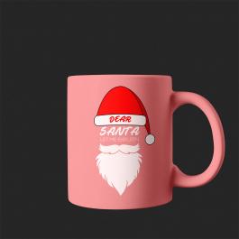 Santa Claus Face vector art cup mock up