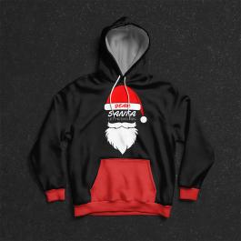 Santa Claus Face vector art hoodie mock up
