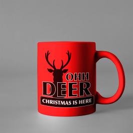 Christmas Raindeer vector art cup mock up