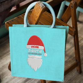 Santa Embroidery Bag Mock Up