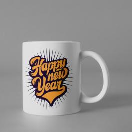 Happy New Year Vector Graphic Cup