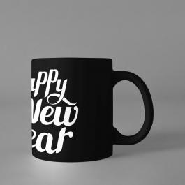 Happy new year typography Cup