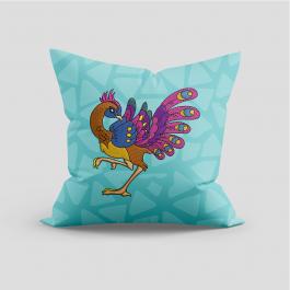 Peacock Embroidery Design cushion