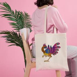 Peacock Embroidery Design Bag