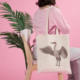 Crane Bird Bag Embroidery Design