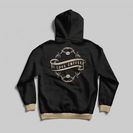 I Love Coffee Hoodies Vector Art