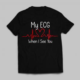 ECG When I See You T-shirt Vector Design