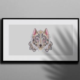 Embroidery Design: Photo Frame Dog ART