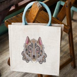 Embroidery Design: Tote Bag Dog ART