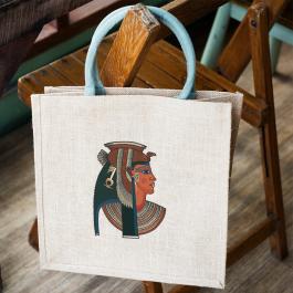 Embroidery Design: Ancient Egyptian Queen Tote Bag