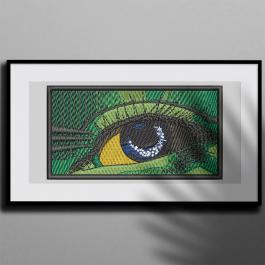 Eye Embroidery Design Photo Frame