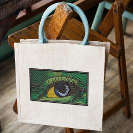 Eye Embroidery Design Tote Bag