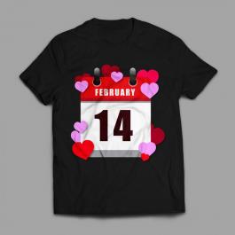 Vector Art: February 14 T-shirt