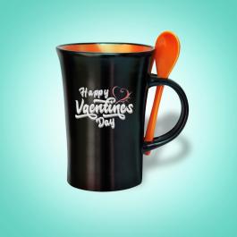 Vector Art: Happy Valentine Day For Cup