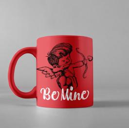 Vector Art: Cupid Valentine's Day Cup Mock Up