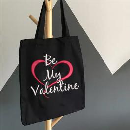 Embroidery Design: Be My Valentine Tote Bag Mock Up