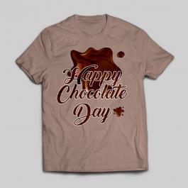 Vector Art: Happy Chocolate Day T-shirt Mock Up