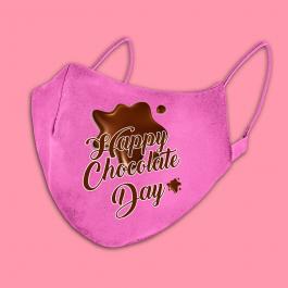 Vector Art: Happy Chocolate Day Mask Mock Up