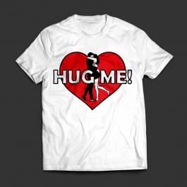 T-shirt Vector Art : Happy Hug Day