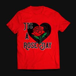 Vector Art T-shirt Mock Up : Happy Rose Day