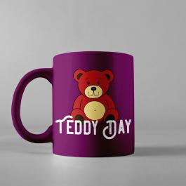 Vector Art : Happy Teddy Day Cup
